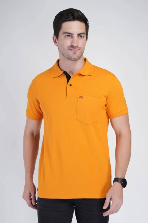 Men Solid Yellow T-Shirt