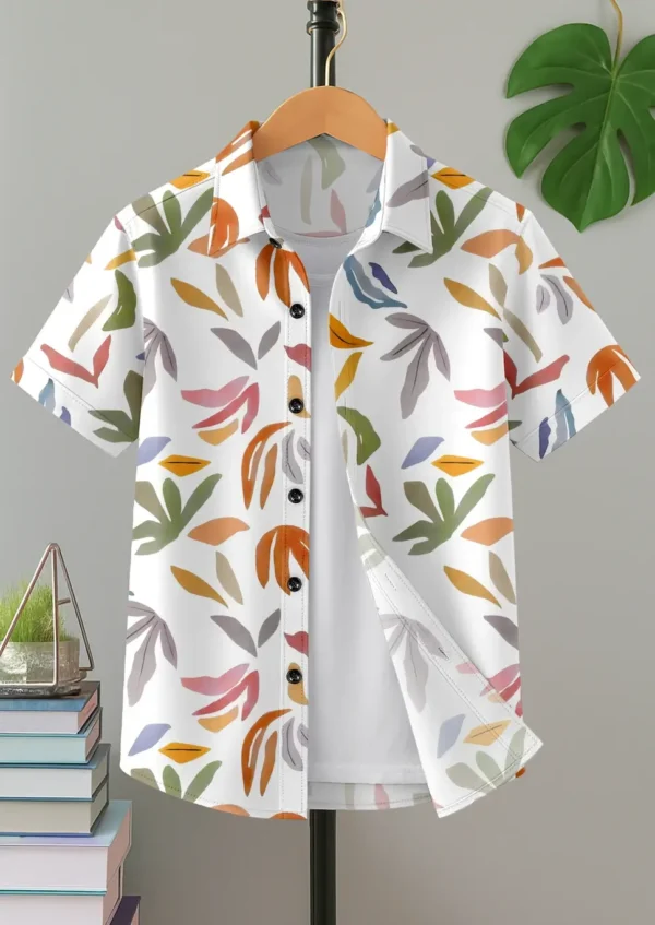 Printed Spread Collar Casual Shirt