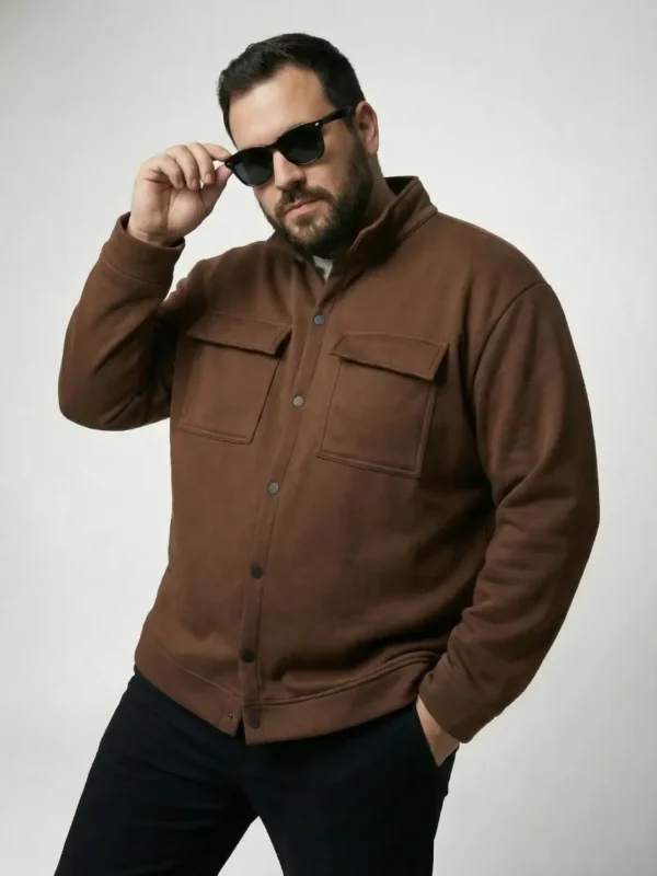 Men Solid Casual Jacket