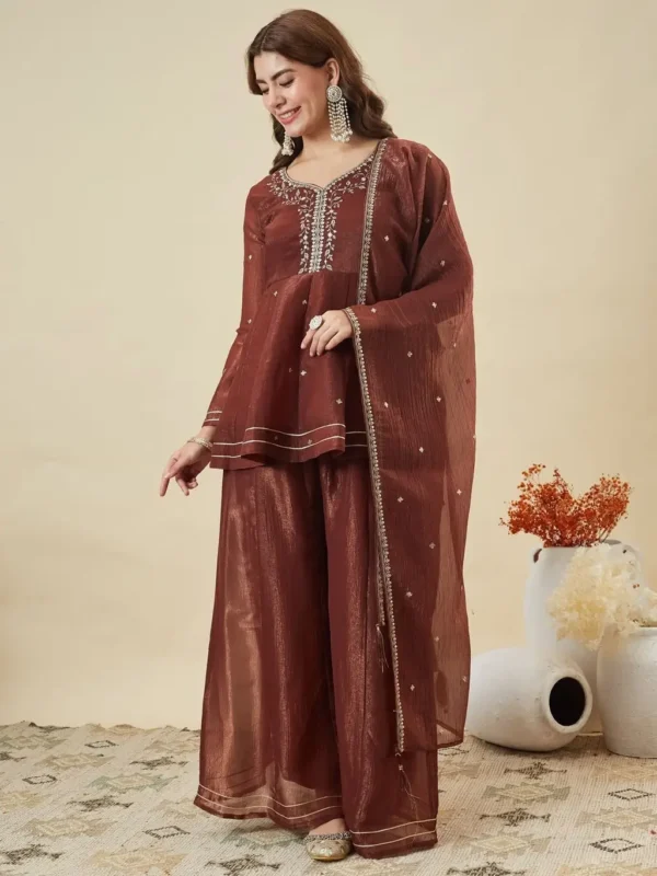 Women Pure Silk Kurta Pant Dupatta Set