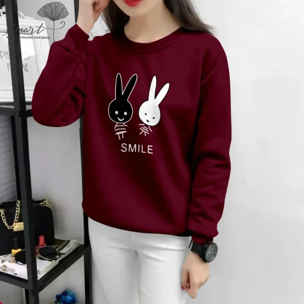 Round Neck Cotton Blend Maroon T-Shirt