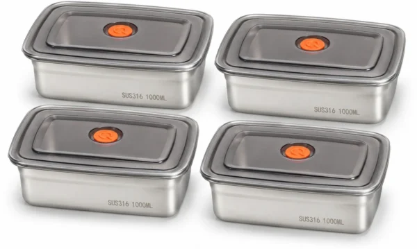 SNIZHY Stainless Steel, Plastic Fridge Container