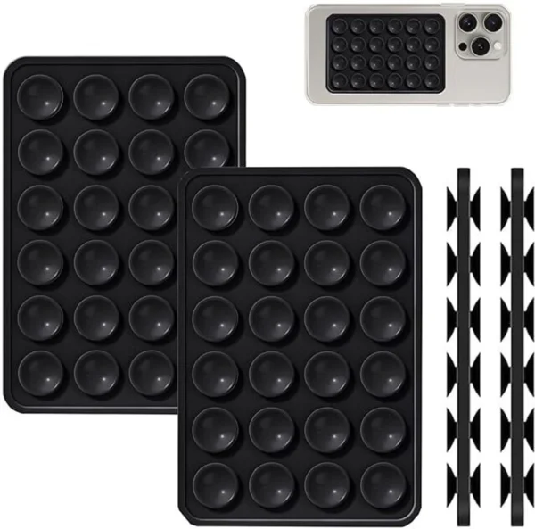 Atitoo Double Sided Suction Phone Grip For All mobile (Black pack of 2) Mobile Holder