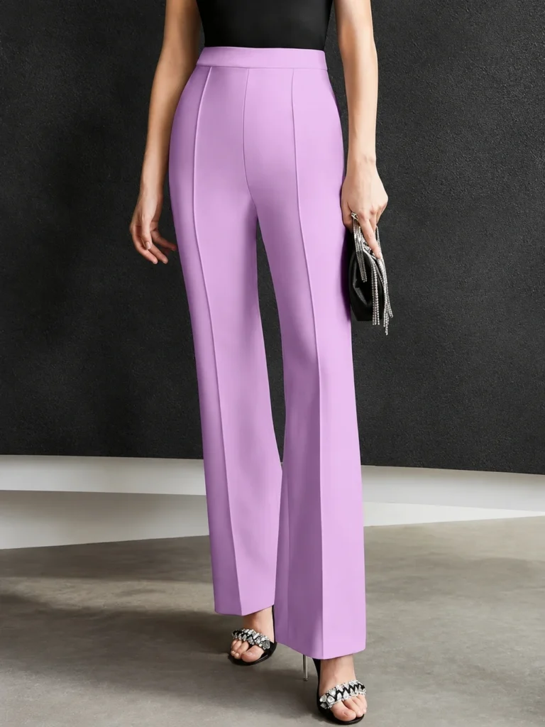Solid Wide-Leg Pants