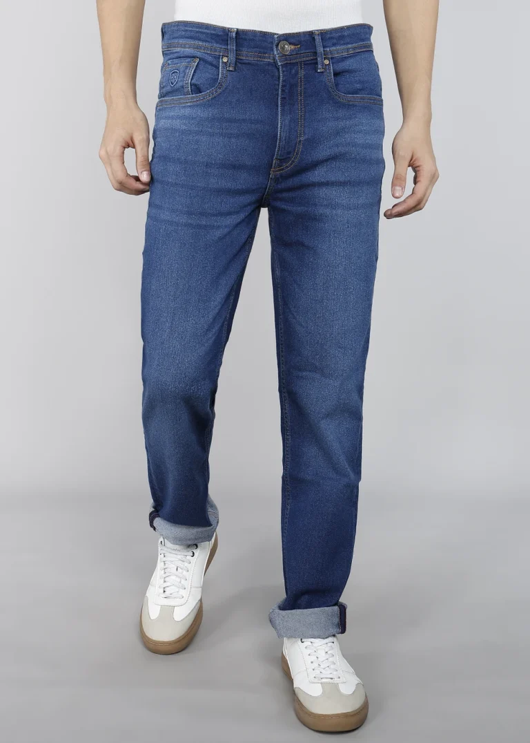 Straight Fit Blue Jeans