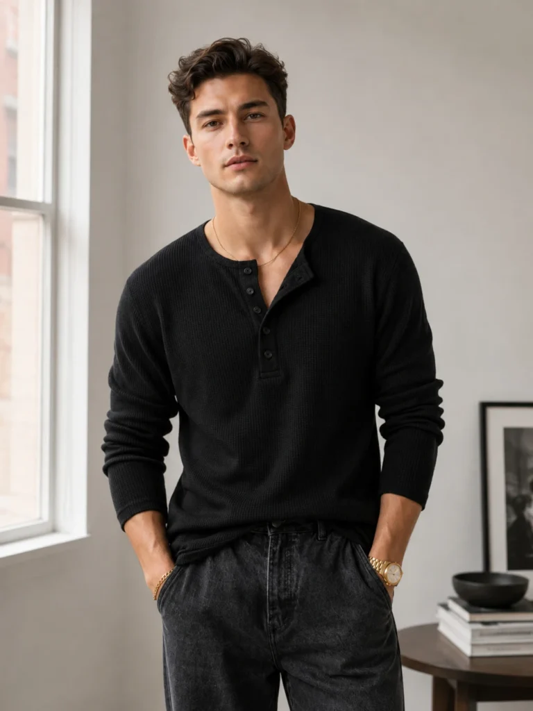 Henley Neck T-Shirt